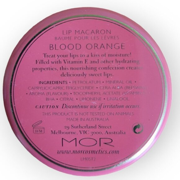 MOR Blood Orange Macaron Lip Balm with Nourishing Oils NWT - Picture 3 of 3